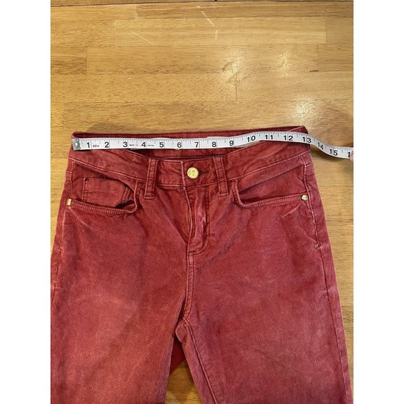 Pilcro And The Letterpress Anthropologie Women's Pants Fit Script Maroon 26 - Picture 5 of 8